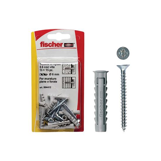 Immagine di TASSELLO IN NYLON, CON VITE, SX 10 SK, 4 PEZZI