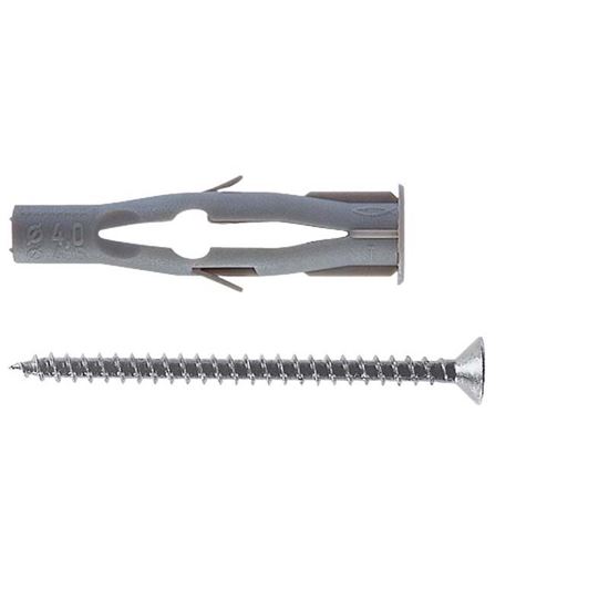 Immagine di TASSELLO IN NYLON, CON VITE TSP, FU 6 V K, 10 PEZZI