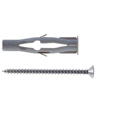 Immagine di TASSELLO IN NYLON, CON VITE TSP, FU 8 V K, 8 PEZZI