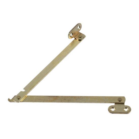 Immagine di ASTA SNODATA CON FERMO, FINITURA OTTONATA, SINISTRA, 300 MM