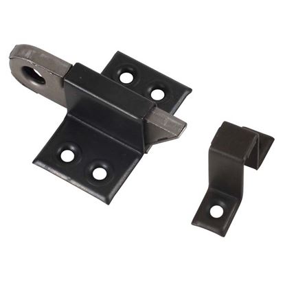 Immagine di CHIUSURA A CRICCHETTO, CON INCONTRO, FERRO COLORE NERO, 30X50 MM