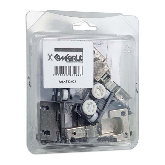 Immagine di GUARNITURA PER ANTE A LIBRO, INCERNIERATA