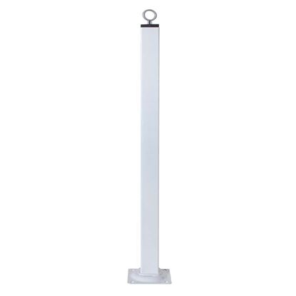 Immagine di PIEDE FISSO, CON PIASTRA, COLORE BIANCO, 25X25XH100 MM