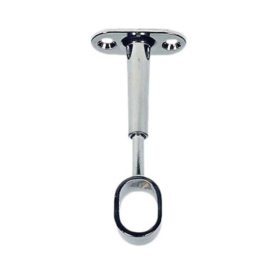 Immagine di REGGITUBO REGOLABILE, APERTO, CROMATO, PER TUBO OVALE, 22X15 MM