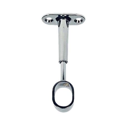 Immagine di REGGITUBO REGOLABILE, APERTO, OTTONATO, PER TUBO OVALE, 30X15 MM