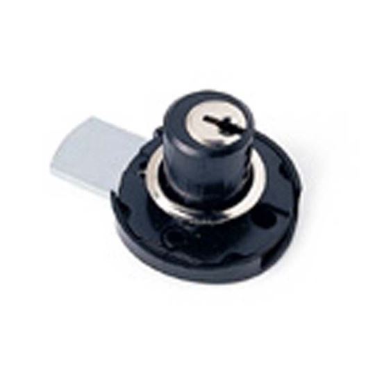 Immagine di SERRATURA DA APPLICARE, PER ANTINA, COLORE NERO, CILINDRO Ø 17X20 MM