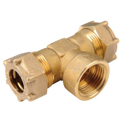Immagine di RACCORDO TEE MECCANICO, RAME, F 3/4"X22 MM