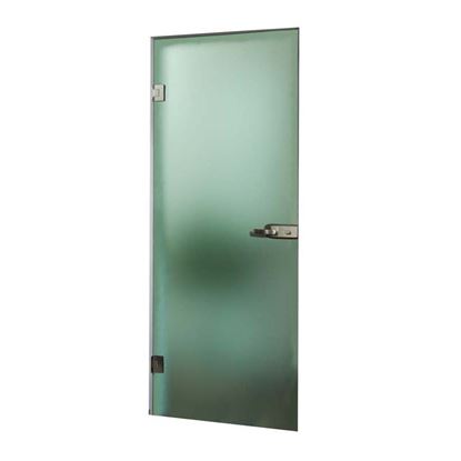 Immagine di PORTA A VENTO BATTENTE, CRISTALLO TEMPERATO, 8 MM, COLORE FUMÈ, 70X210 CM