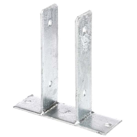 Immagine di STAFFA PORTAPALO AD U, DA AVVITARE, ZINCATA A FUOCO, 91 MM