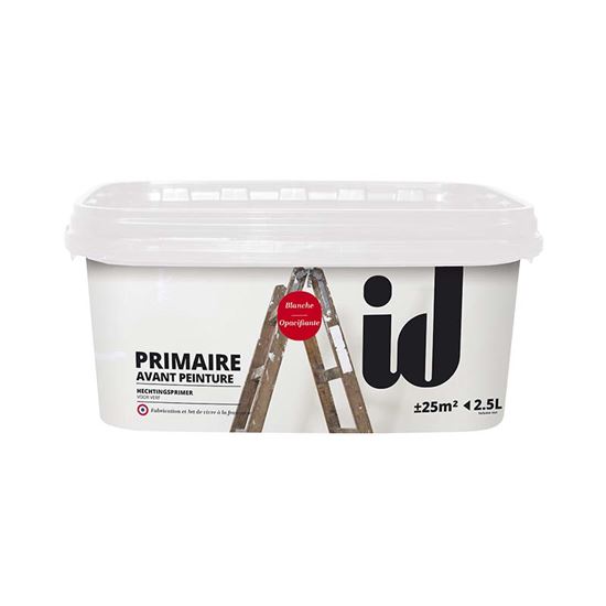Immagine di FONDO PRIMER AGGRAPPANTE, PER PITTURE DECORATIVE, RAFFORZATO AL TITANIO, COLORE BIANCO, RESA 25 M², 2,5 LT