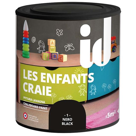 Immagine di PITTURA DECORATIVA, EFFETTO LAVAGNA, OPACA, RESA ±6M², 500 ML, COLORE AZZURRO