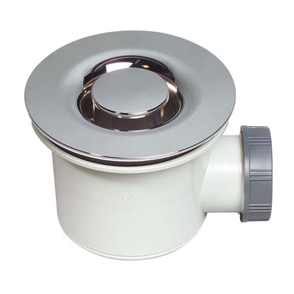 Immagine di PILETTA DOCCIA WIRQUIN, PVC, ISPEZIONABILE, GRIGLIA ABS, CROMATO, Ø90 MM