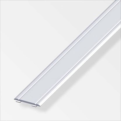 Immagine di PROFILO DI RACCORDO AUTOADESIVO, 30X2 MM, 1,0 MT, ALLUMINIO ARGENTO