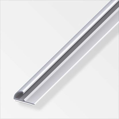 Immagine di PROFILO DI CHIUSURA AUTOADESIVO, 26X13 MM, 1,0 MT, ALLUMINIO ARGENTO