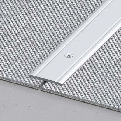 Immagine di PROFILO DI RACCORDO FORATO, 30X2 MM, ALLUMINIO ARGENTO, 1,0 MT