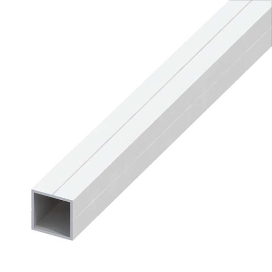 Immagine di TUBO QUADRATO, PVC, COLORE BIANCO, 2,5 MT, 23,5 MM
