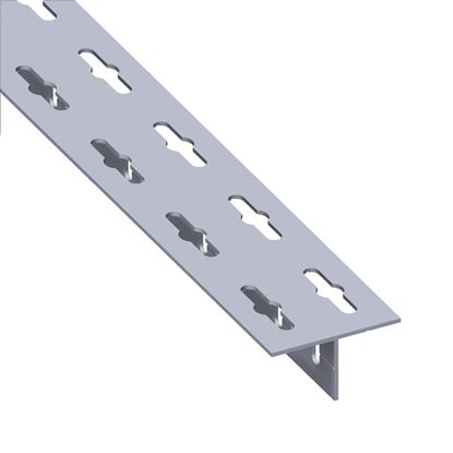 Immagine di PROFILO A T, PERFORATO 35,5 MM, ALLUMINIO NATURALE, 1 MT