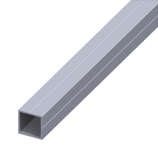 Immagine di TUBO QUADRATO, ALLUMINIO NATURALE, 23,5X1,5 MM, 2,5 MT