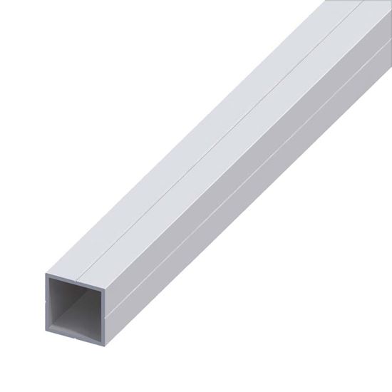 Immagine di TUBO QUADRATO, ALLUMINIO ANODIZZATO ARGENTO, 23,5X1,5 MM, 1,0 MT