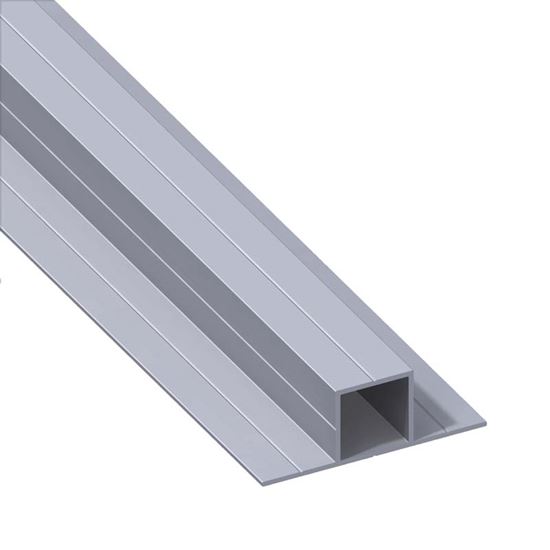 Immagine di TUBO QUADRATO 23,5 MM, ALLUMINIO 1 MT, 2 LATI 180°