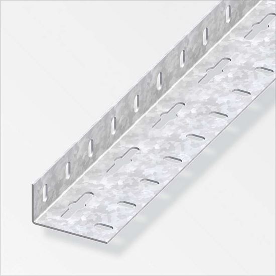 Immagine di ANGOLARE PERFORATO 35,5X65,6 MM, ACCIAIO ZINCATO, 2,5 MT