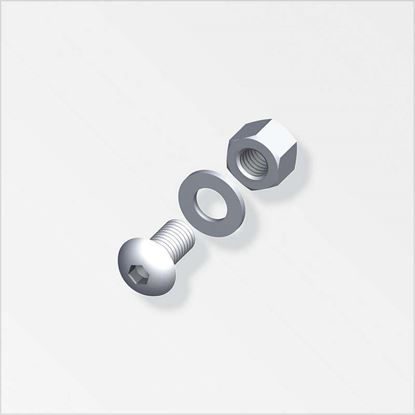 Immagine di SET VITI A TESTA LENTICOLARE, 5 PEZZI, M6X80 MM