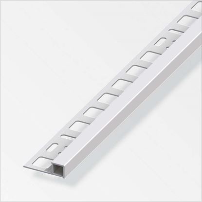 Immagine di PROFILO PER PIASTRELLE QUADRATO, 8X21 MM, ALLUMINIO ARGENTO, 1,0 MT