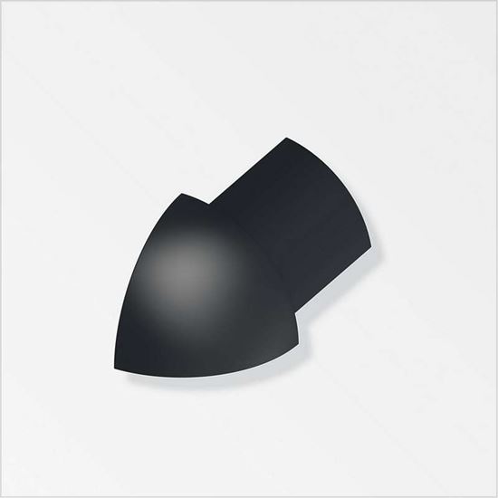 Immagine di ANGOLO ESTERNO A QUADRANTE, 8 MM, ALLUMINIO NERO SPAZZOLATO