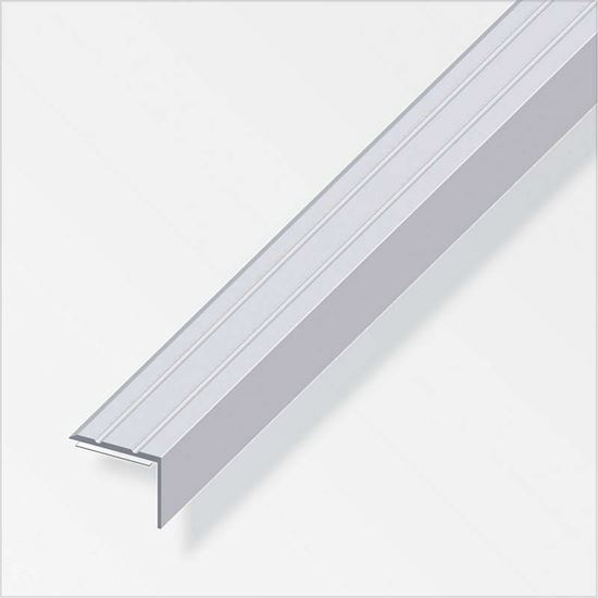 Immagine di PROFILO DI CHIUSURA PER ANGOLI, 25X8 MM, ALLUMINIO ARGENTO, 2,0 MT
