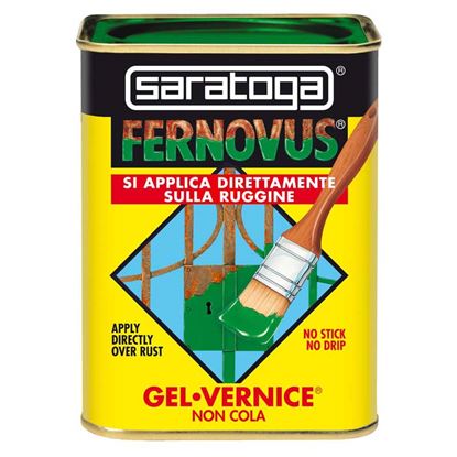 Immagine di SMALTO GEL ANTIRUGGINE SARATOGA, FERNOVUS, 0,75 LT, COLORE NERO