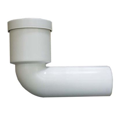 Immagine di CURVA PER WC PROLUNGATA HTSB, COLORE BIANCO, SENZA ATTACCHI, Ø 90 MM