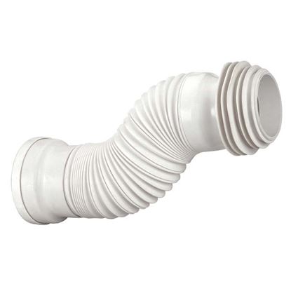 Immagine di TUBO FLESSIBILE ED ESTENSIBILE, PER COLLEGAMENTO WC, 290/590 MM