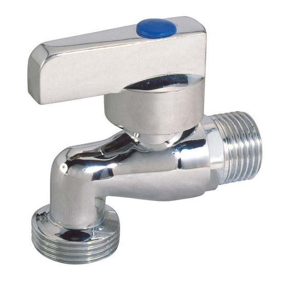 Immagine di RUBINETTO LAVATRICE, LEVA IN METALLO, 1/2"X3/4"