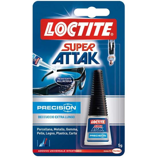 Immagine di SUPER ATTAK LOCTITE, PRECISION, ADESIVO ISTANTANEO LIQUIDO, BECCUCCIO EXTRA LUNGO, 5 GR