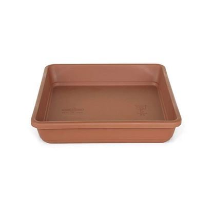 Immagine di SOTTOVASO KREA, QUADRO, IN POLIPROPILENE, COLORE TERRACOTTA, 26X26XH3,7 CM
