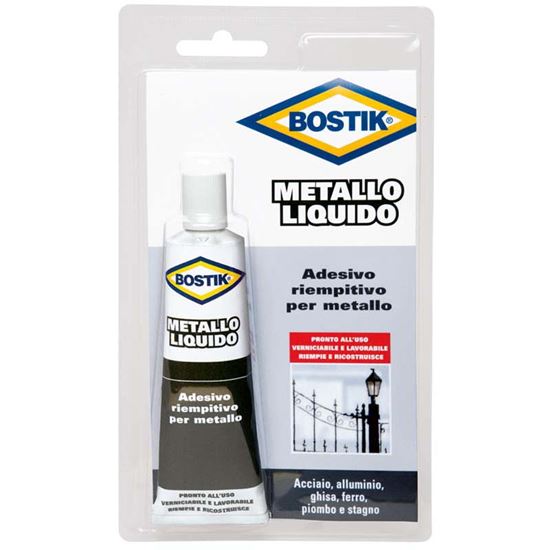 Immagine di ADESIVO BOSTIK METALLO LIQUIDO, PER RIPARARE E SIGILLARE PARTI METALLICHE, 55 ML