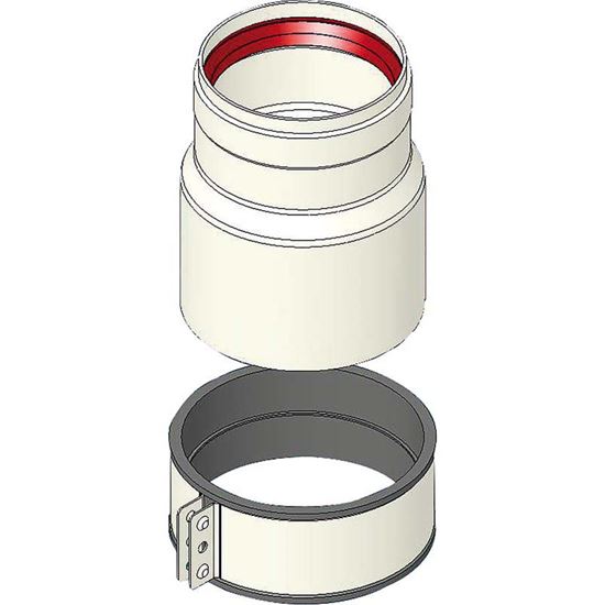 Immagine di SDOPPIATORE, ASPIRAZIONE/SCARICO, FF, Ø80/80, COMPATIBILE BAXI