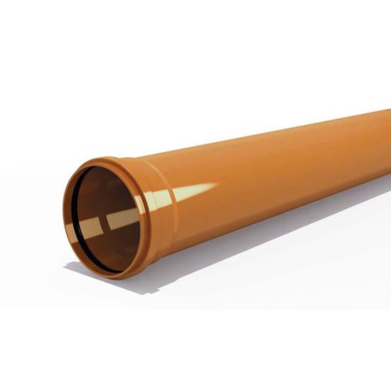 Immagine di TUBO PVC, PER FOGNATURE E SCARICHI INTERRATI, SN 4, UNI - EN 1401, IIP, Ø160 MM, SPESSORE 4,0 MM