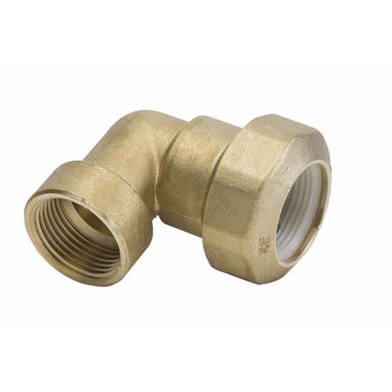 Immagine di GOMITO OTTONE, PER POLIETILENE, F, Ø40X1"1/4
