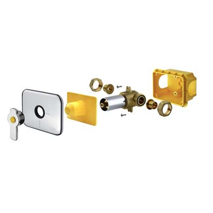 Immagine di VALVOLA SFERA, CON LEVA GAS, DA INCASSO, ISPEZIONABILE, Ø 14 MM