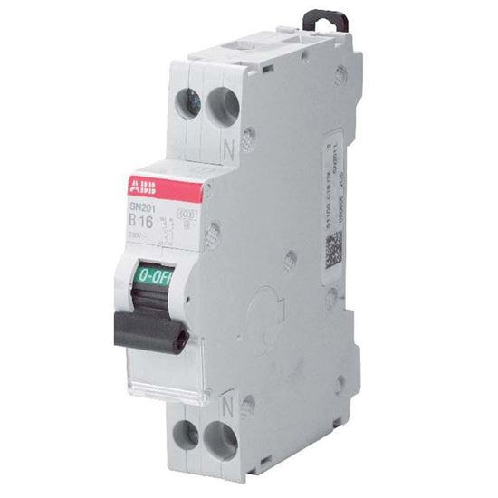 Immagine di INTERRUTTORE MAGNETOTERMICO ABB, 1P+N, 4,5 KA, 16 A