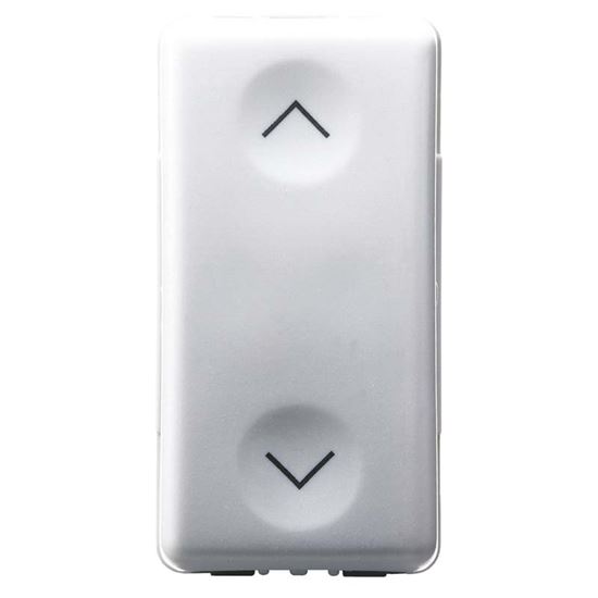 Immagine di PULSANTE DOPPIO INTERBLOCCATO GEWISS, SYSTEM, 1P, 10 A, COLORE BIANCO