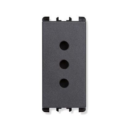 Immagine di PRESA, SIMON URMET NEA, 2P+ T-10 A, 1 MODULO, COLORE ANTRACITE