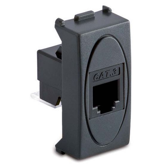 Immagine di PRESA RJ45 MODO, PLUG 8/8 CAT.5E UTP, NON SCHERMATA, COLORE GRIGIO