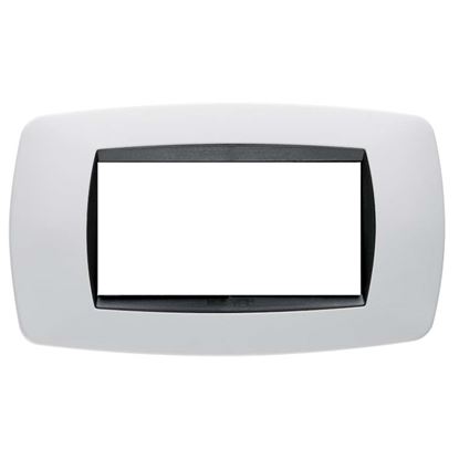 Immagine di PLACCA MODO, IN TECNOPOLIMERO, COLORE BIANCO, 4 POSTI