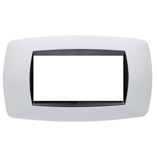 Immagine di PLACCA MODO, IN TECNOPOLIMERO, COLORE BIANCO, 4 POSTI