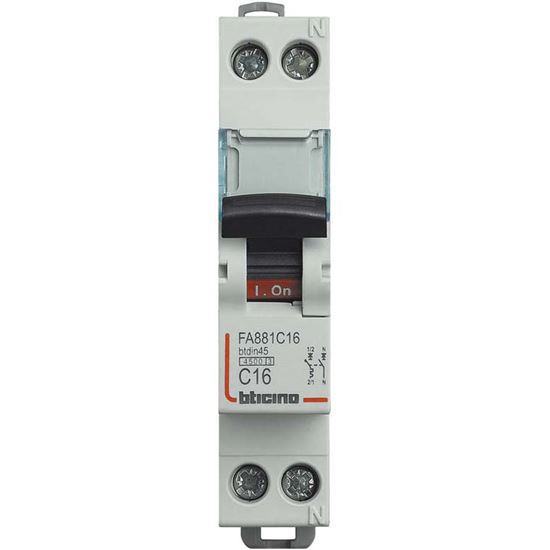 Immagine di INTERRUTTORE MAGNETOTERMICO, 1P+N, CURVA C, 4,5 KA, 16A