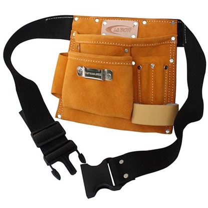 Immagine di BORSA DA CARPENTIERE, SCAMOSCIATA, 2 TASCHE