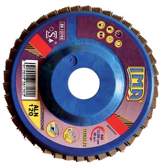 Immagine di DISCO LAMELLARE ABRASIVO PER METALLO, CORIDONE, Ø115 MM, GRANA 120