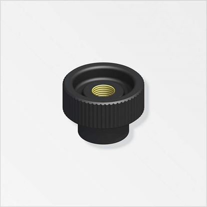 Immagine di DADI ZIGRINATI M5, PVC NERO, 4 PEZZI